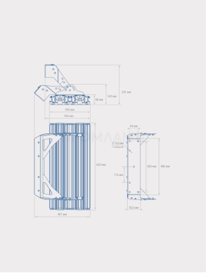 Размеры светильника TL-PROM Plus 255 5K FL D